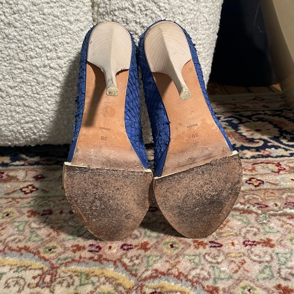 ALEXANDER Wang Aida Fish Scale Platform Heels-Blue - Picture 6 of 8